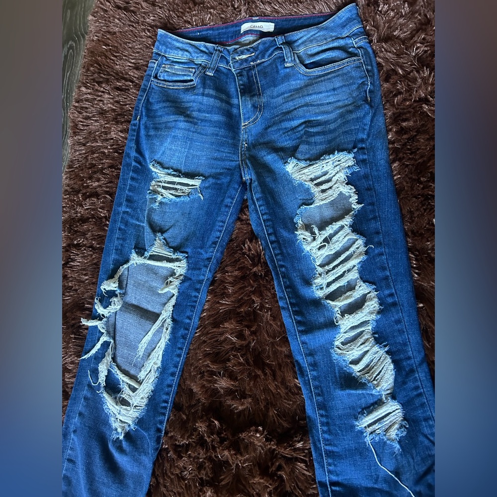 Cello Extra Ripped Skinny Jeans